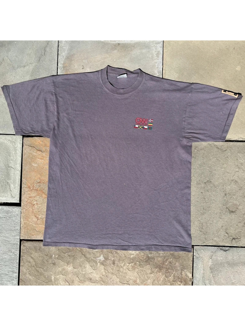 Vintage 90s CNN 1995 Grey Anniversary T-shirt